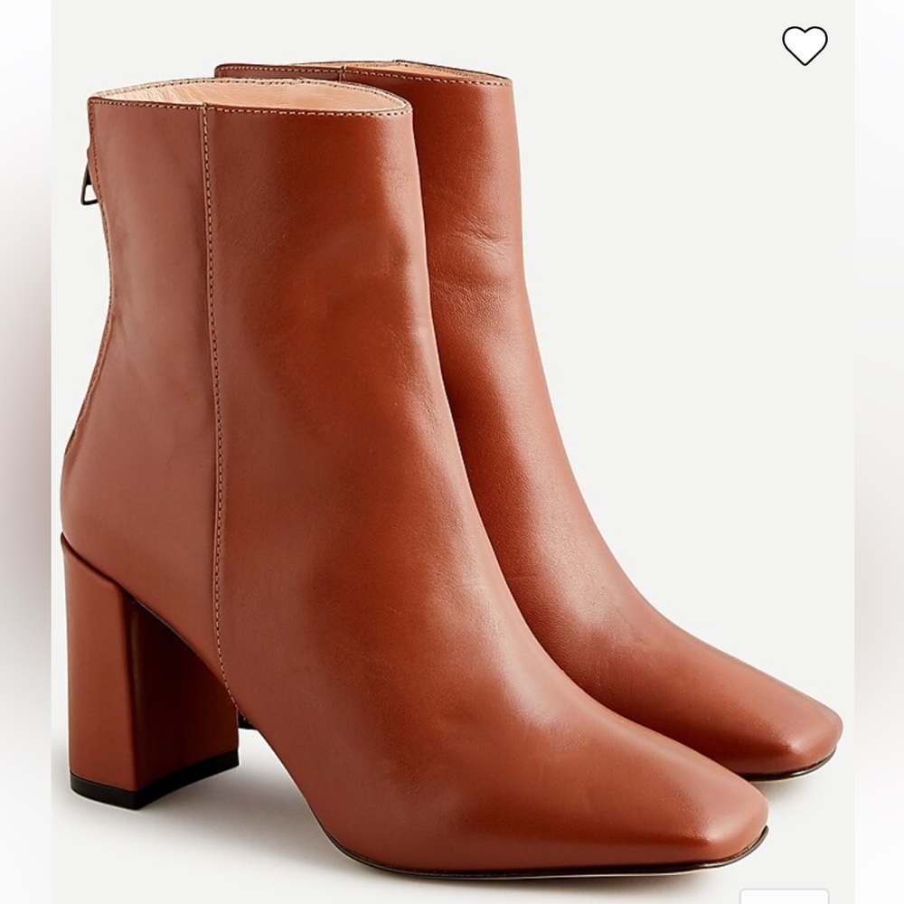 J. Crew camel leather ankle boots